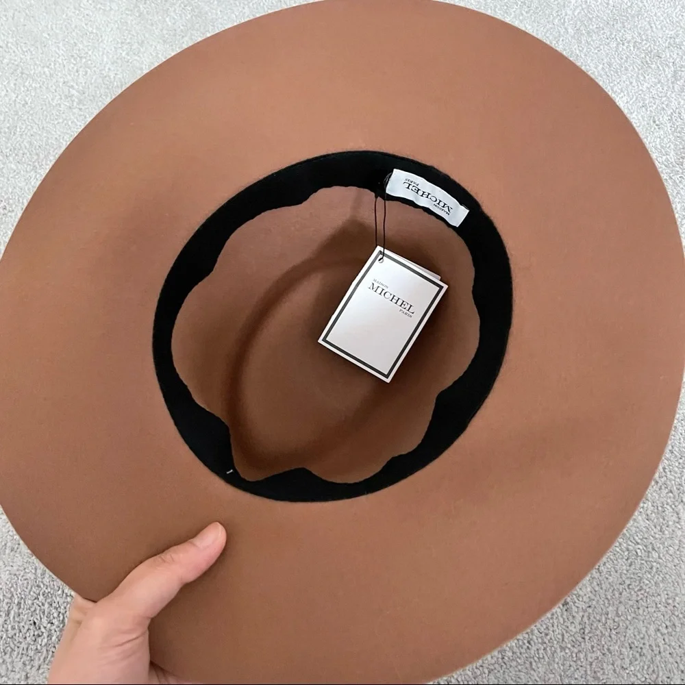 NWT Maison Michel Charles Rabbit‎ Fur Felt Fedora